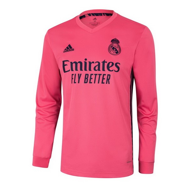 Camiseta Real Madrid Replica Segunda Ropa ML 2020/21 Rosa